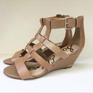 Sam Edelman Leather Wedge Sandals Size 10